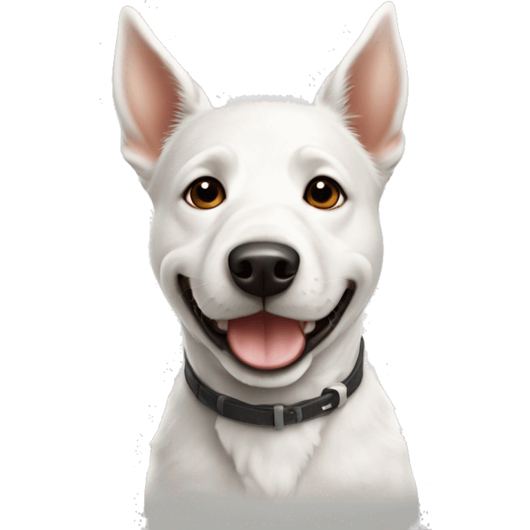 cute white cattle dog  emoji