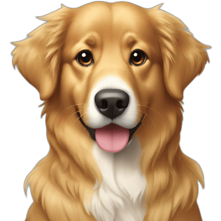 Berger australien avec golden retriever emoji