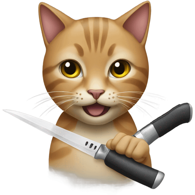 cat with knife emoji