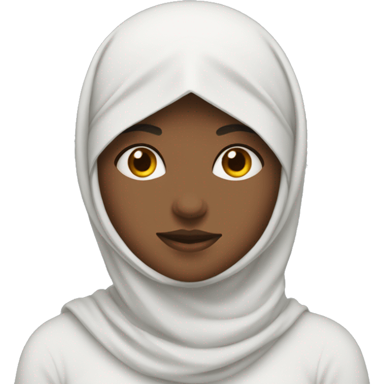 a girl wearing the hijab but is faceless and she’s playing football  emoji