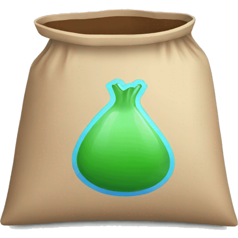 fertilizer bag with fertilizer icon on it emoji