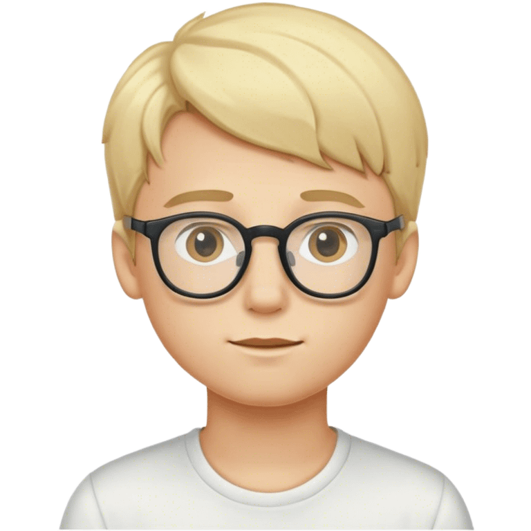 blond boy with glasses emoji