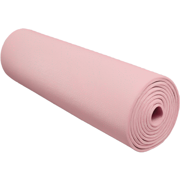 light pink rolled yoga mat  emoji