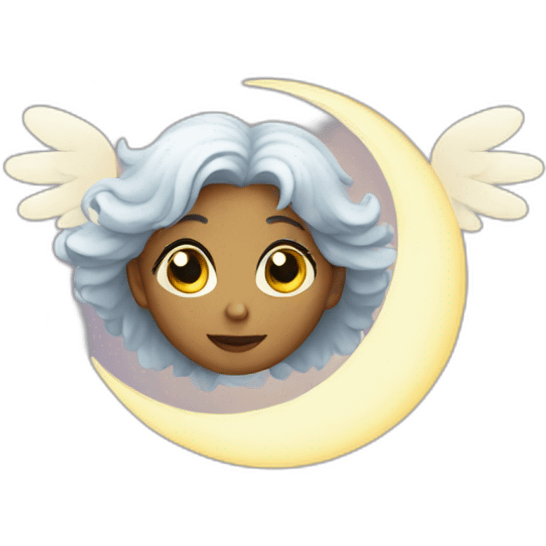 Angel moon emoji