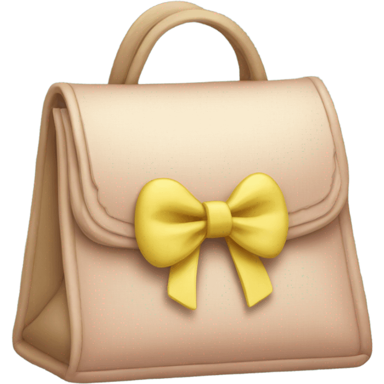 cute bag with bow badge emoji