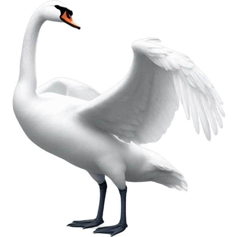 Realistic swan - standing emoji