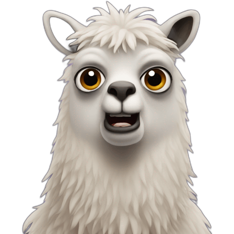 afraid lama emoji