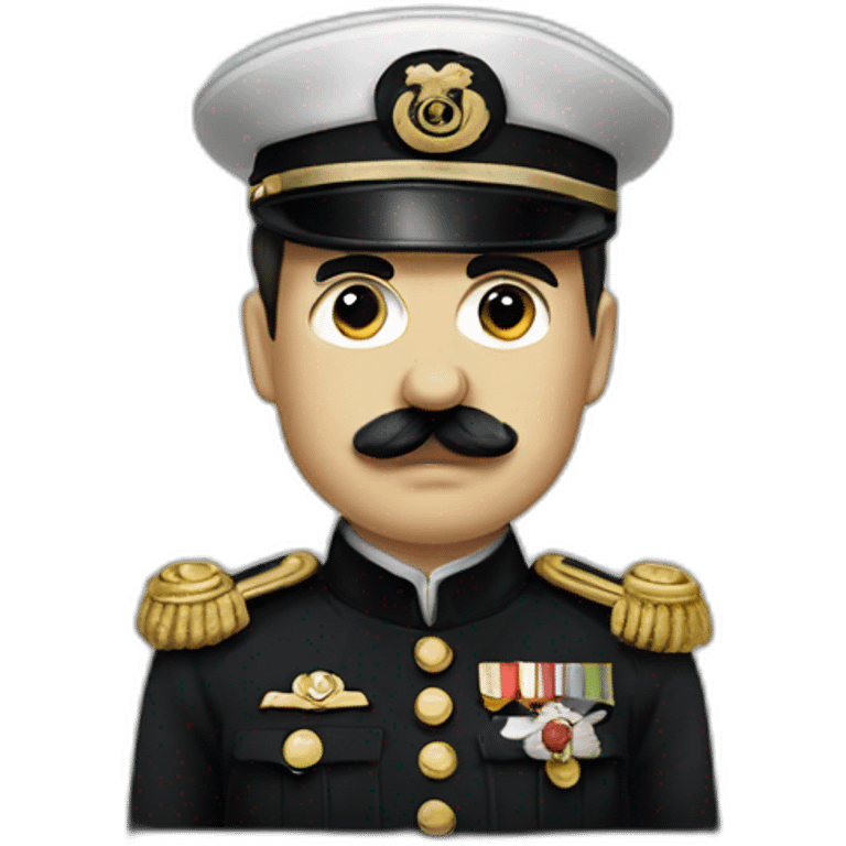 charlie chaplin with uniform dictator little mustache emoji