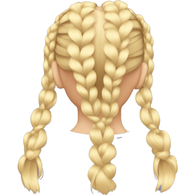 aesthetic pigtail from back side with blond hair emoji