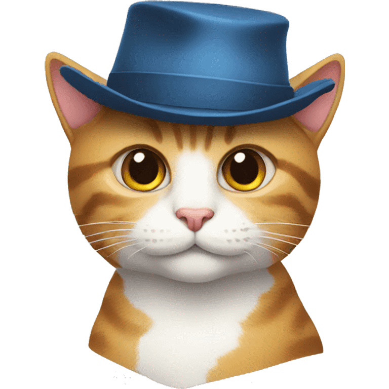 Cat with hat  emoji