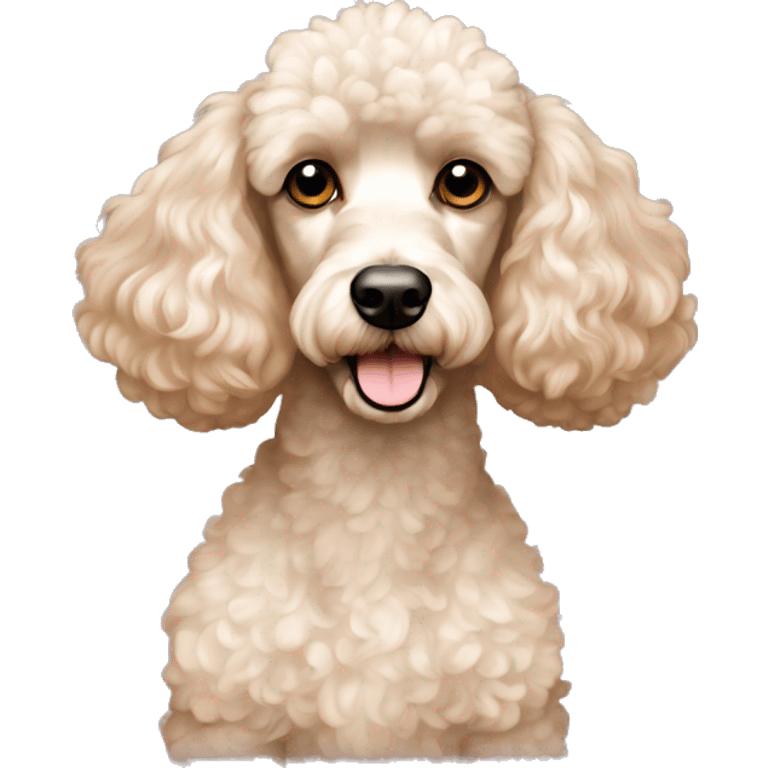 Perrita frech poodle color  biege emoji