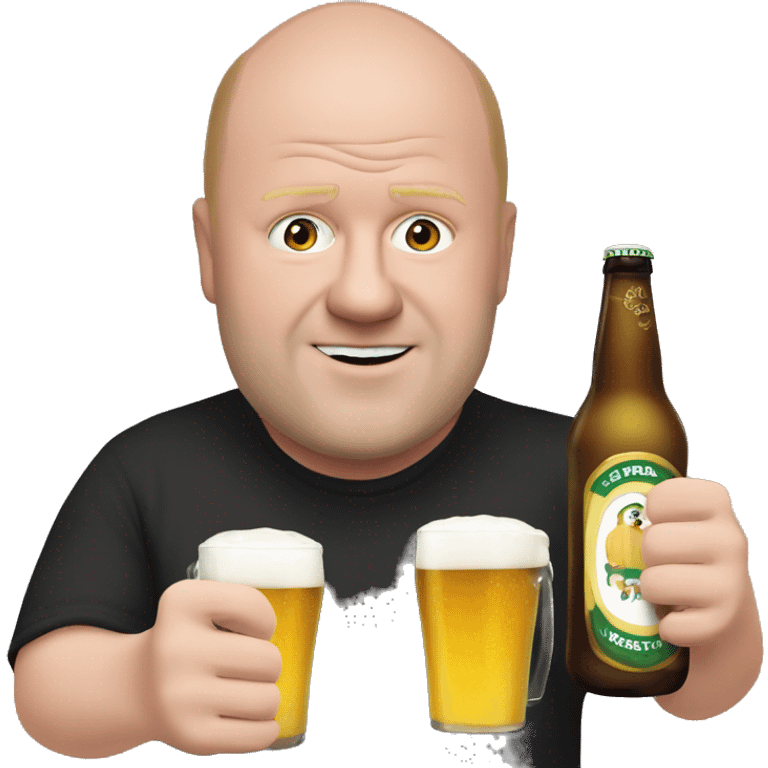 Phil Mitchell lookalike with a pint in his hands  emoji