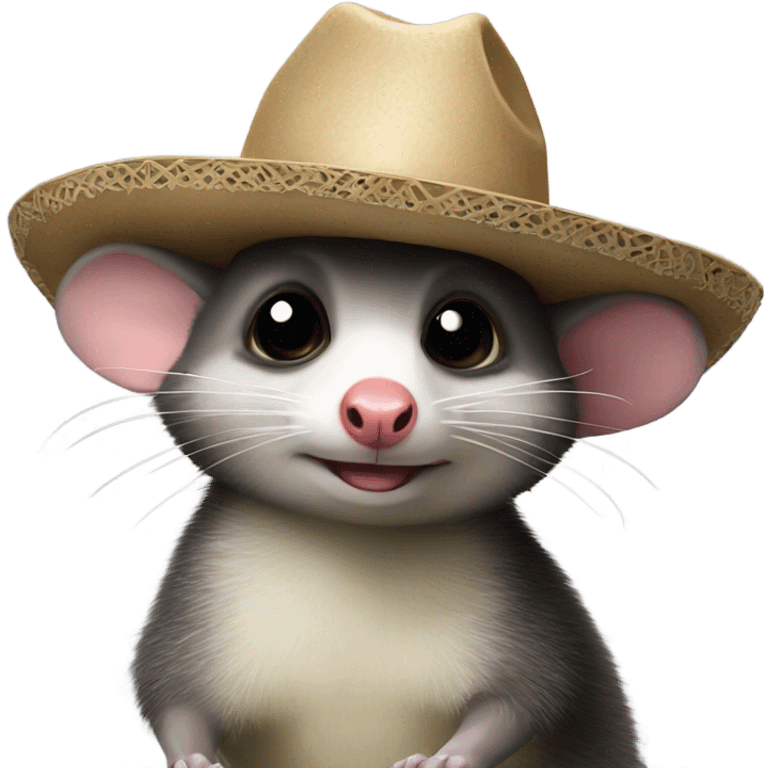 Possum with sombrero emoji