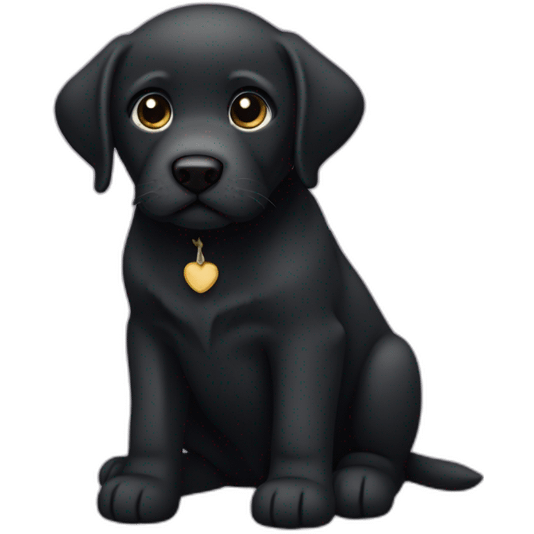 Un doudou bébé labrador noir emoji