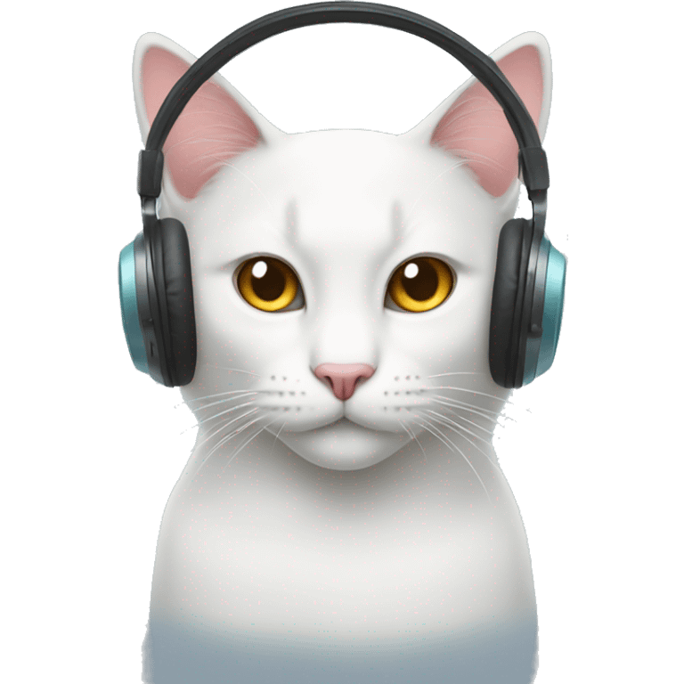 A cat wearing headphone emoji