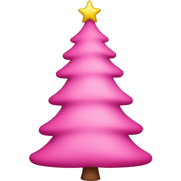 Pink Christmas tree  emoji