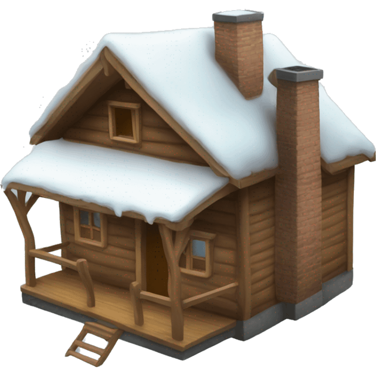 A warm winter cabin  emoji