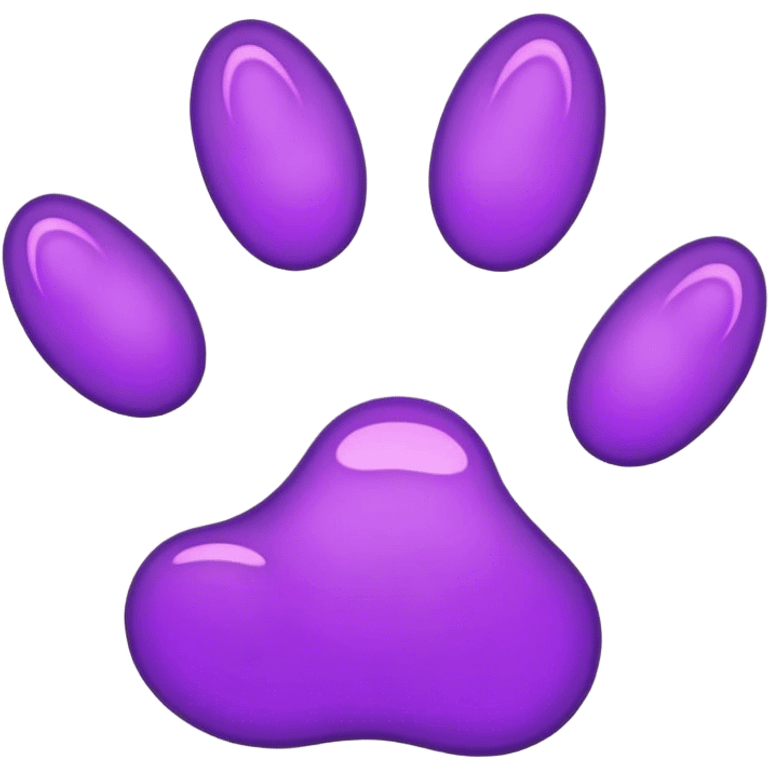 Purple paw emoji