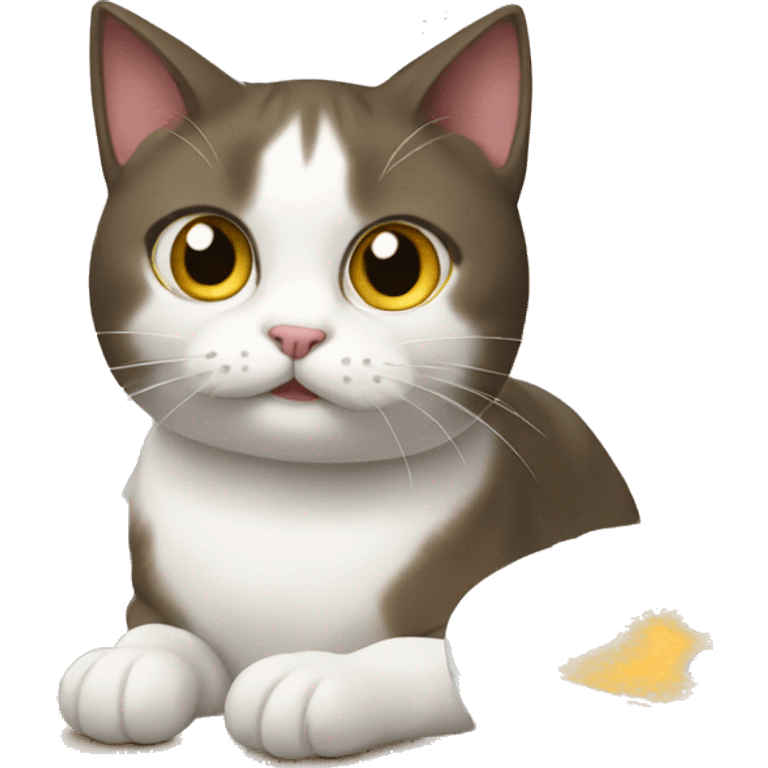 Cat looking at food emoji