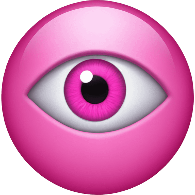 Pink evil eye emoji