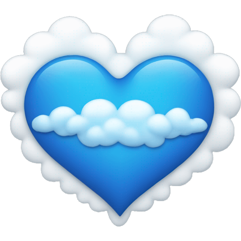 blue heart + cloud emoji