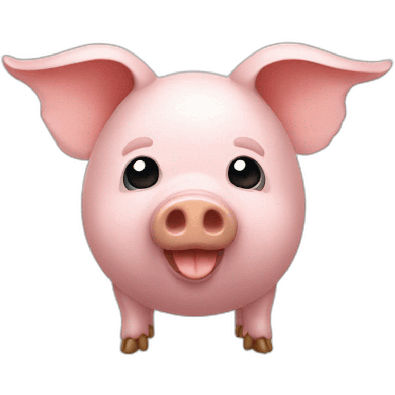 Cochon avec des ailes de papillon  emoji