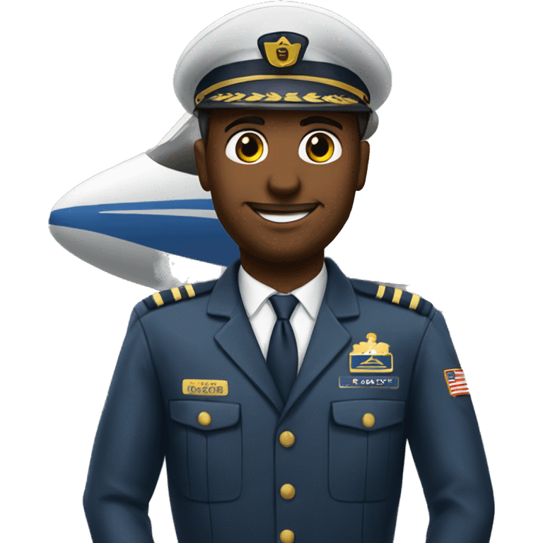 pilot stay near the plane emoji