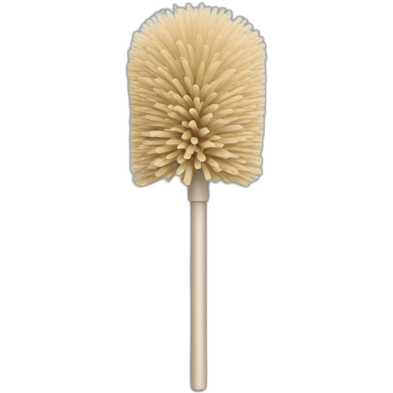 Diagonal Toilet brush beige emoji