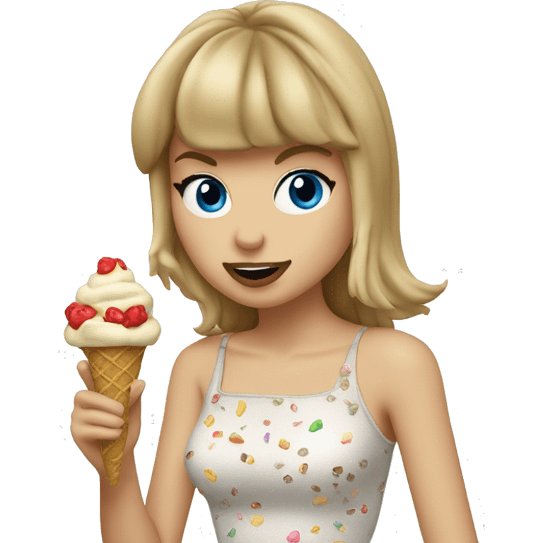 taylor swift eating ice cream emoji