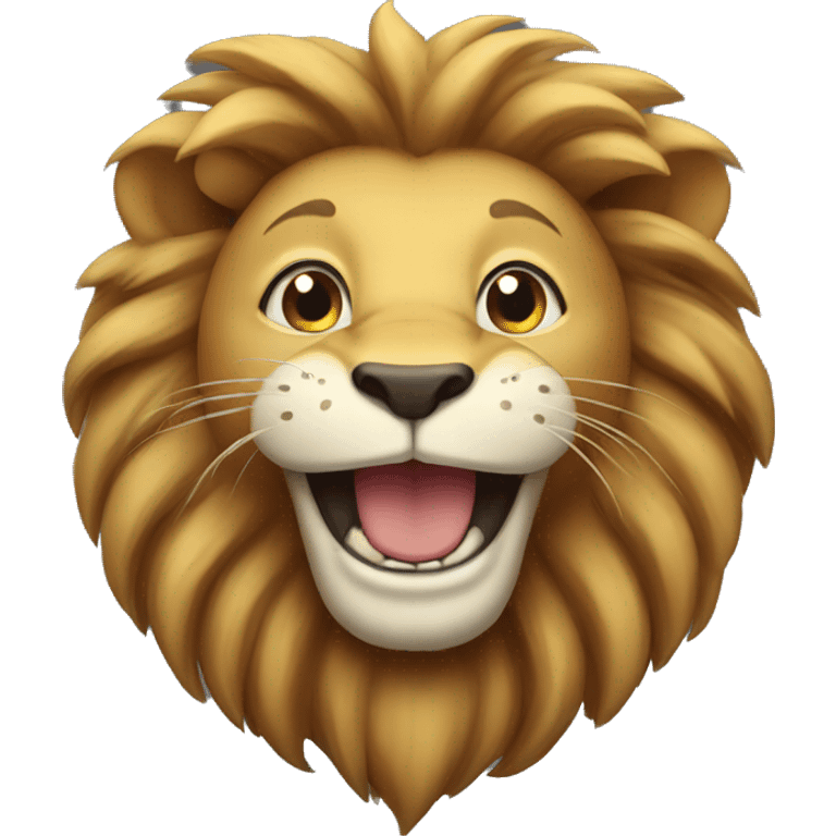 happy lion  emoji