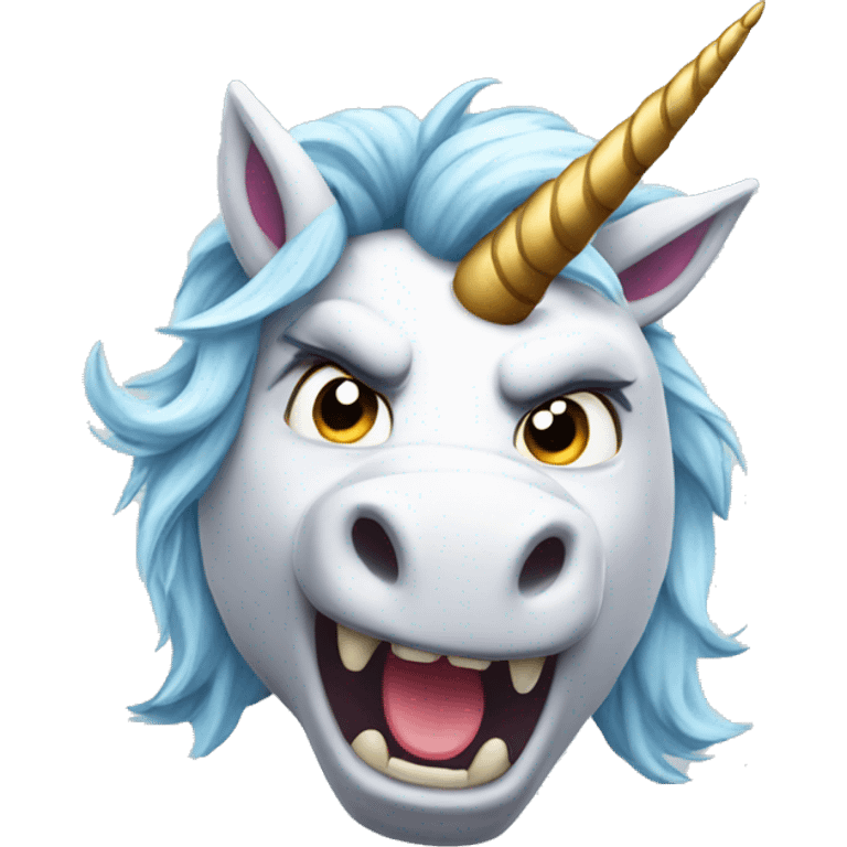 Angry unicorn  emoji