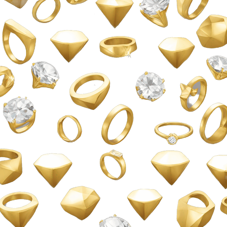 Diamond gold engagement ring emoji