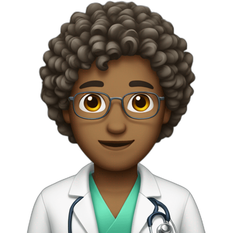 doctor male curly hair emoji