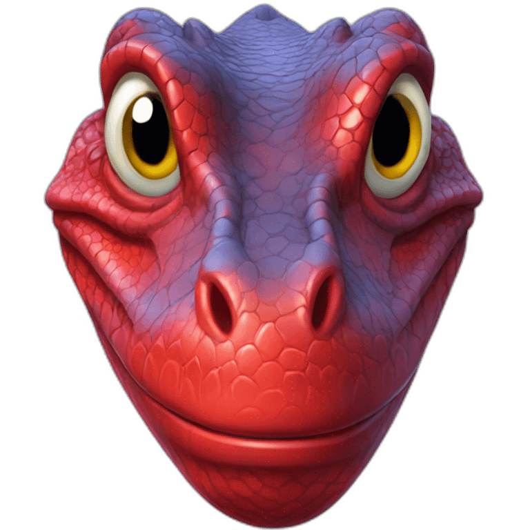 Red lezard head emoji