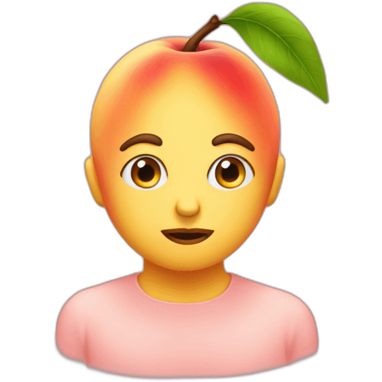 thinking peach emoji