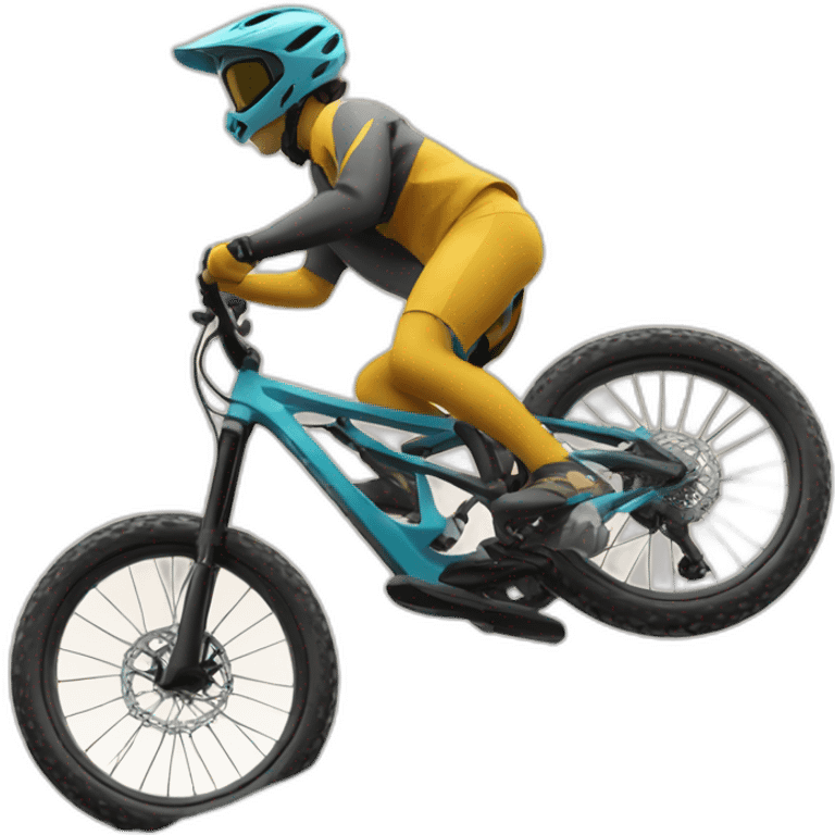 downhill mountain biking emoji