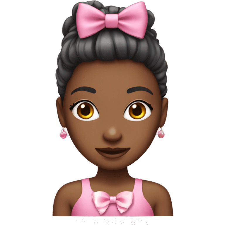 Pink coquette bow girl emoji