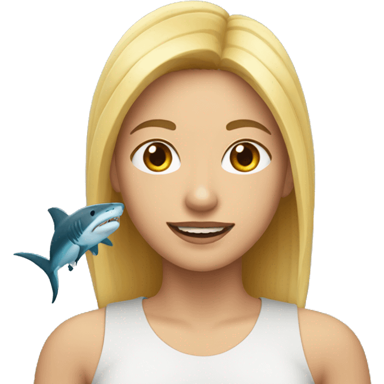 Una persona con cara de tiburón emoji