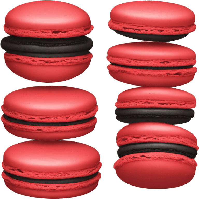 macaron red and black emoji