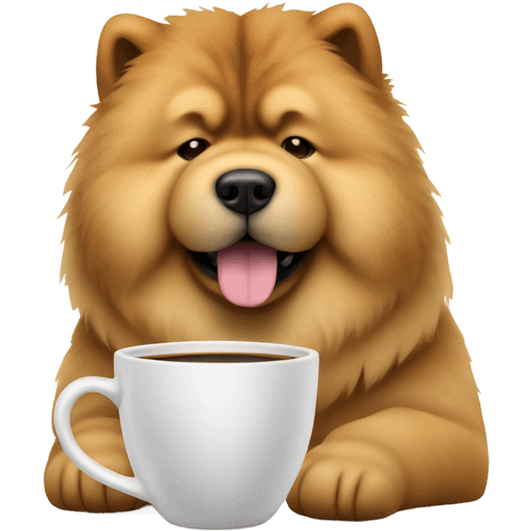 chow chow with coffee emoji