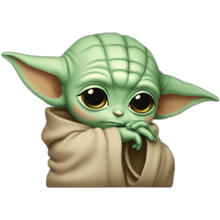 Baby Yoda facepalming  emoji