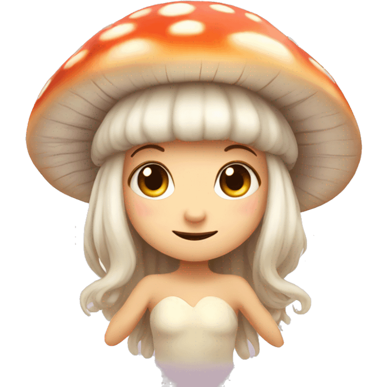 Mushroom fairy cute emoji