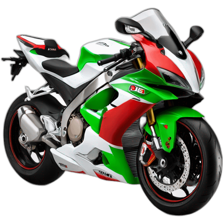 APRILIA RSV4 BLANC VERT ROUGE emoji