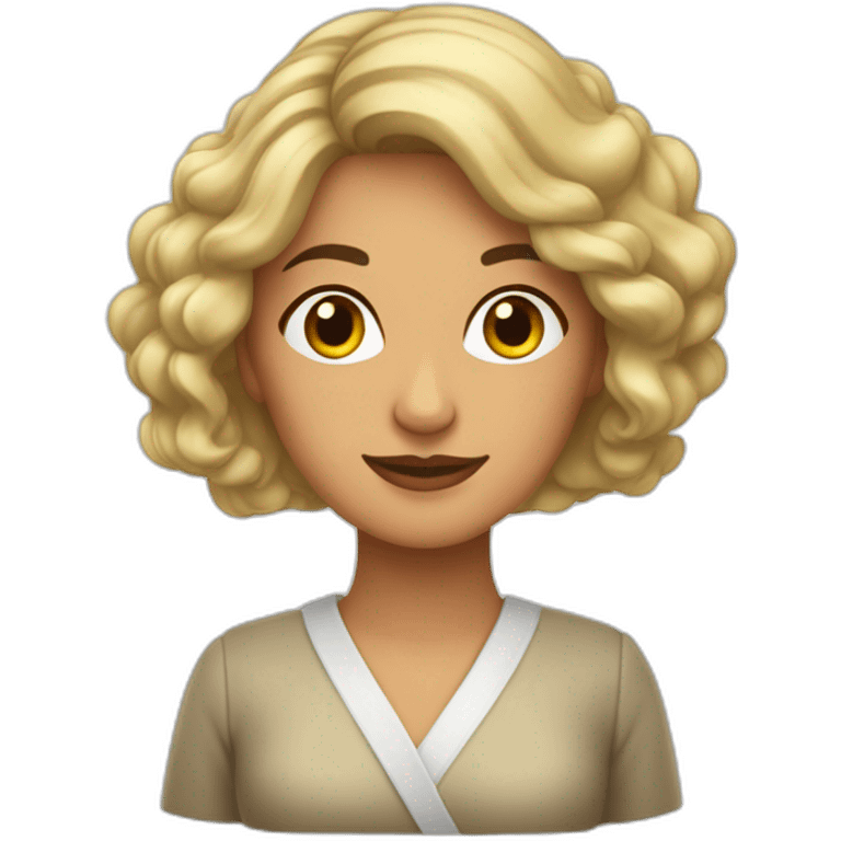 Mujer blanca  española guapa naturalista emoji