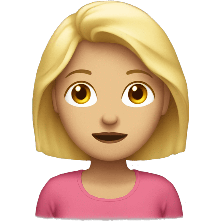 Mujer rubia durmiendo emoji