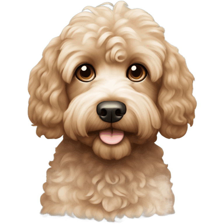 Cavadoodle slightly darker hair emoji