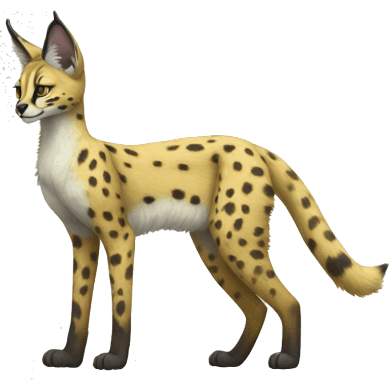 Sergal-Serval-Vernid full body emoji