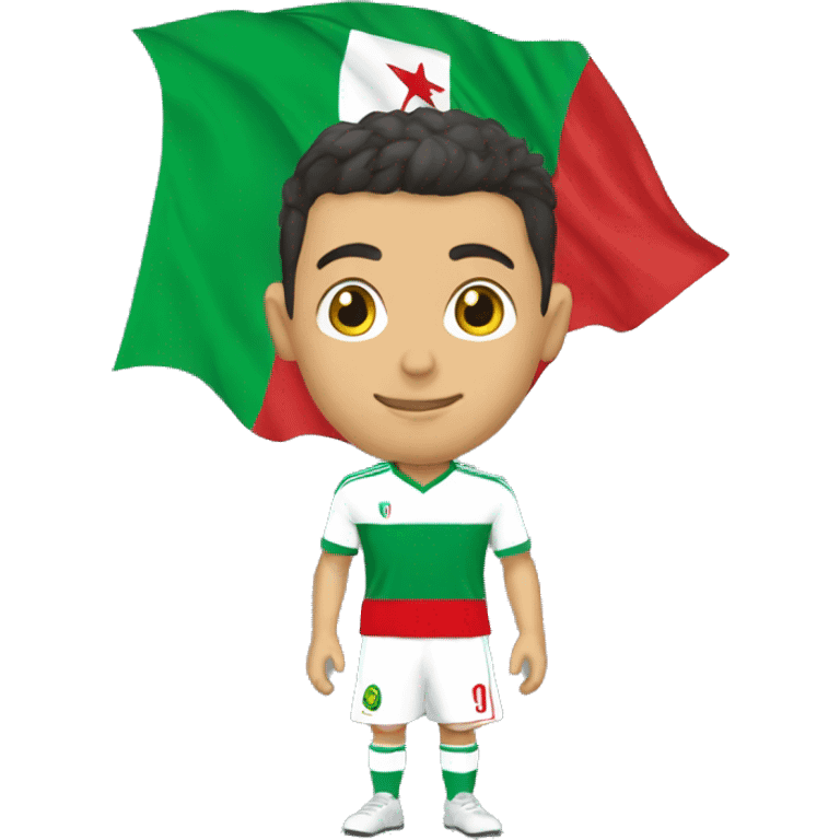 Ronaldo avec le drapeau de l'Algérie  emoji