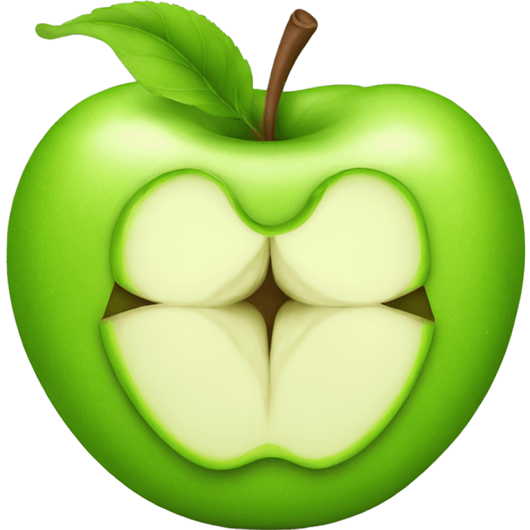 Green apple emoji