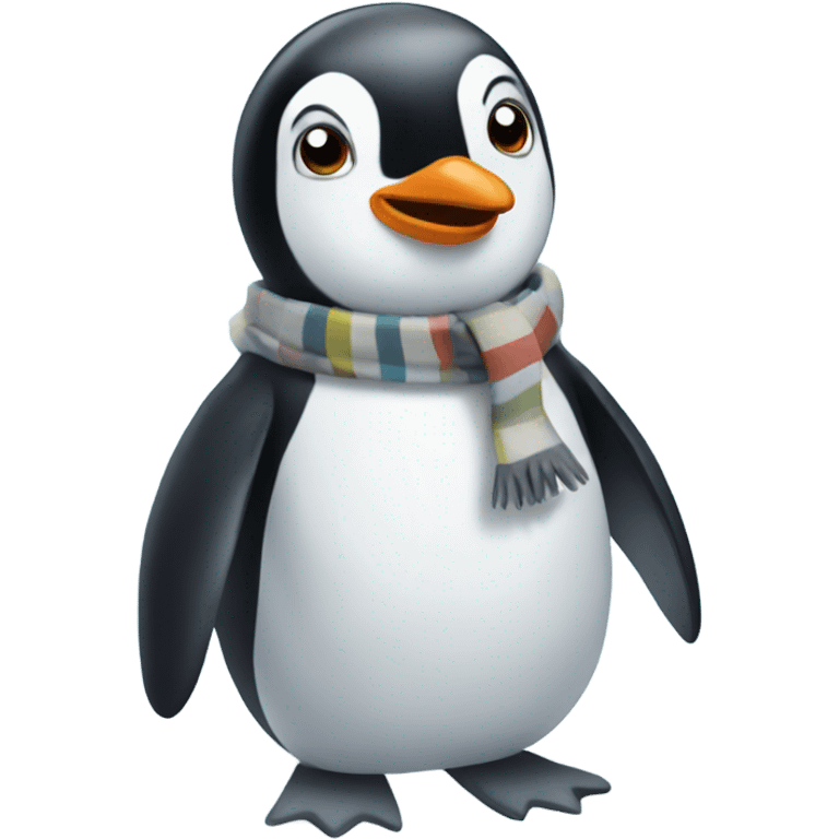 Penguin snow play emoji